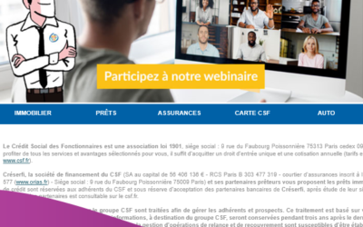 CSF – Nouveau webinaire : Optimiser son pouvoir d’achat